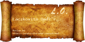 Laczkovits Omár névjegykártya